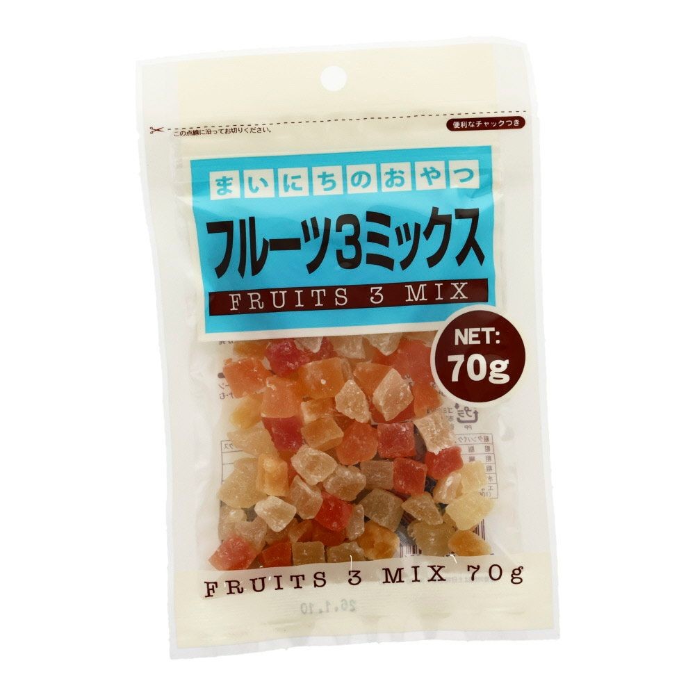 小動物のおやつ　フルーツ3ミックス70ｇ, ペット専用食, 70g