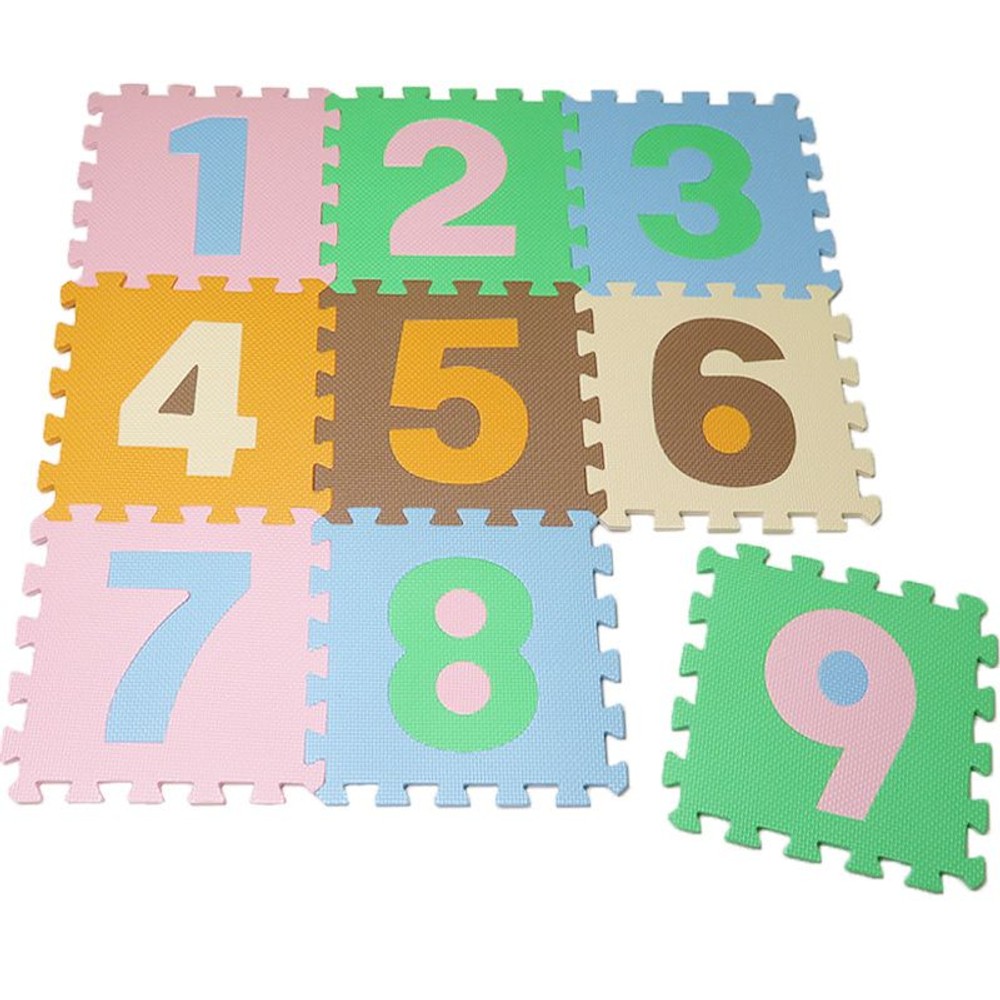 つなげるパズルマット　9枚組　数字, その他カラー１, その他サイズ１