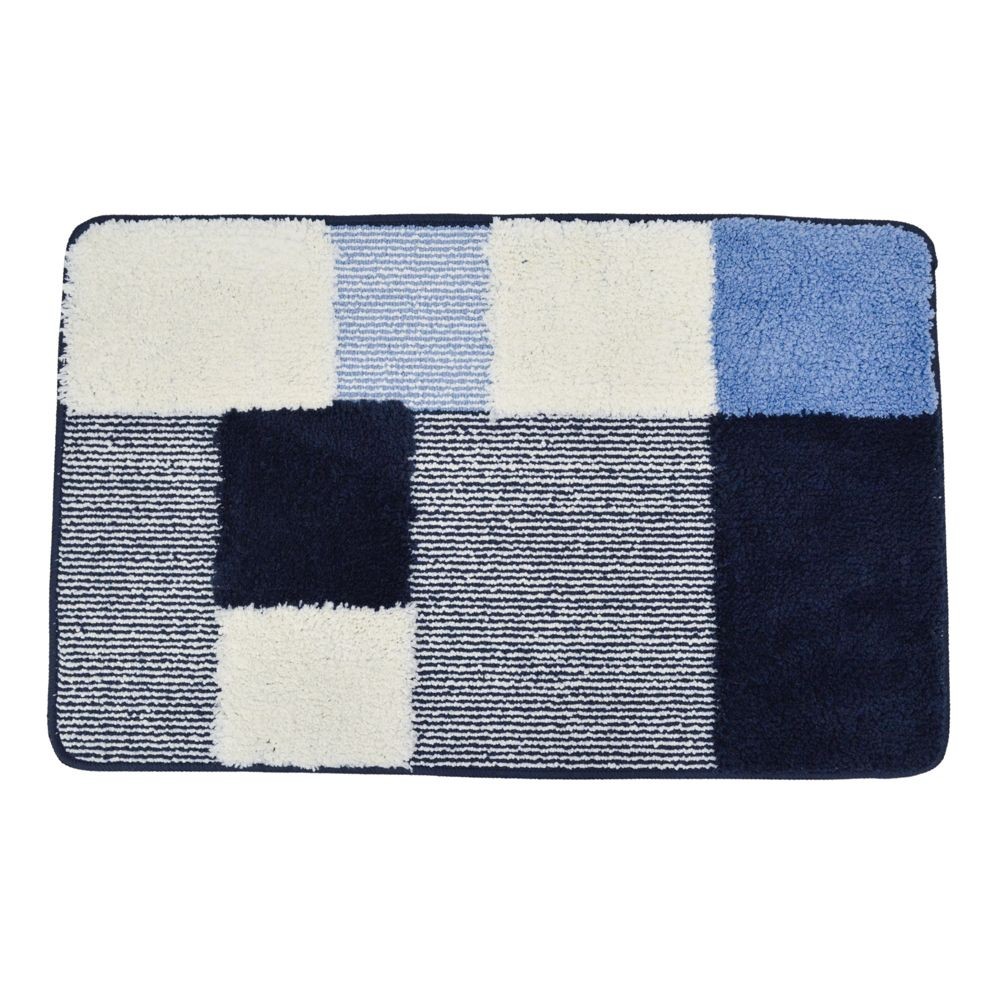 玄関マット　リトム　５０Ｘ８０ＣＭ　ネイビー, ネイビー, 50&times;80cm