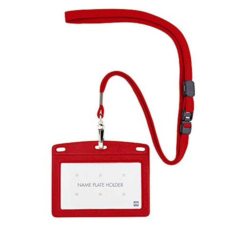 オープン　レザー調吊下げ名札　Ｎー123Ｐ, 黒, 幅10mm