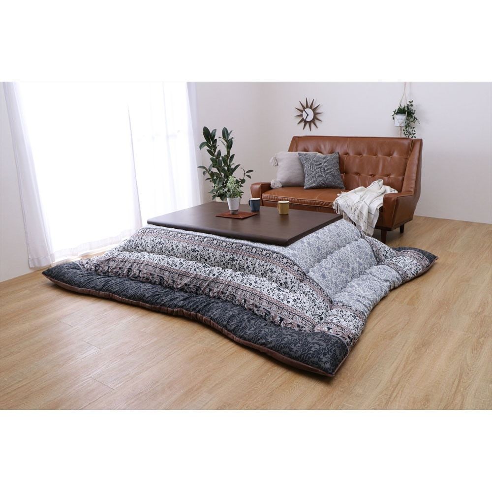 こたつ布団　レイエル【メーカー直送・代引不可】, ブラウン, 約205&times;205cm