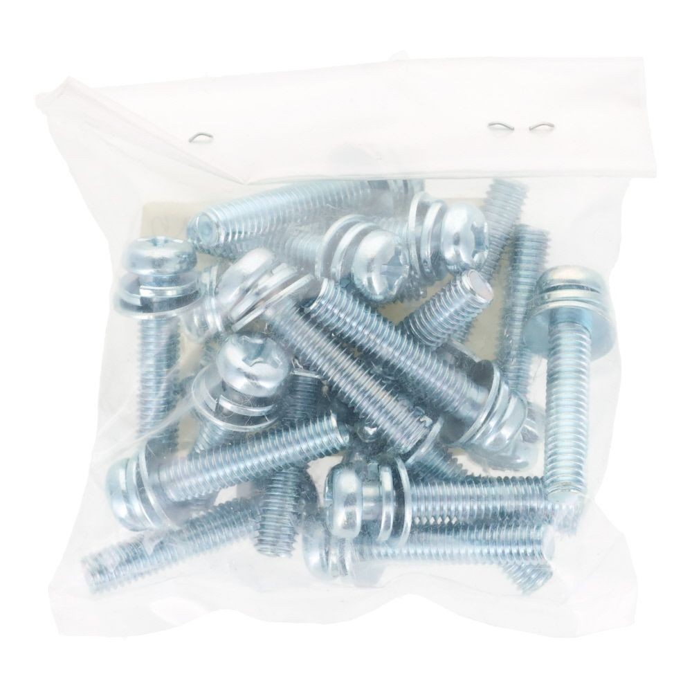 ユニクロ　座金組込ねじ　Ｐー３　Ｍ６&times;３０　２０個入り, ねじ, M6&times;30