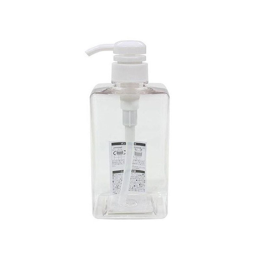 PETボンプボトル角, シアーホワイト, 600ml