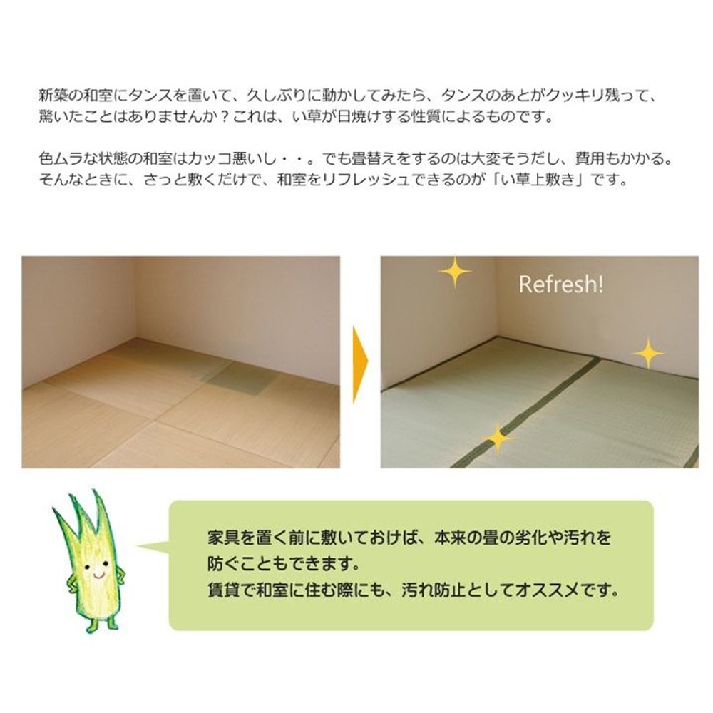 純国産 い草 上敷き カーペット 双目織 『草津』 本間 【メーカ直送・代引不可】, い草, 本間1畳(約95&times;191cm）