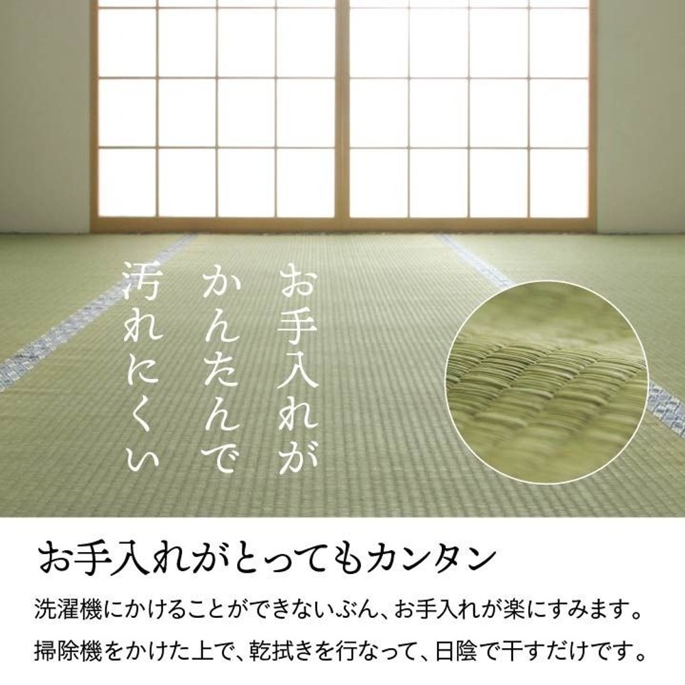 純国産 い草 上敷き 上質ない草で作った カーペット 双目織 江戸間 【メーカー直送・代引不可】, い草, 江戸間1畳 88&times;176cm