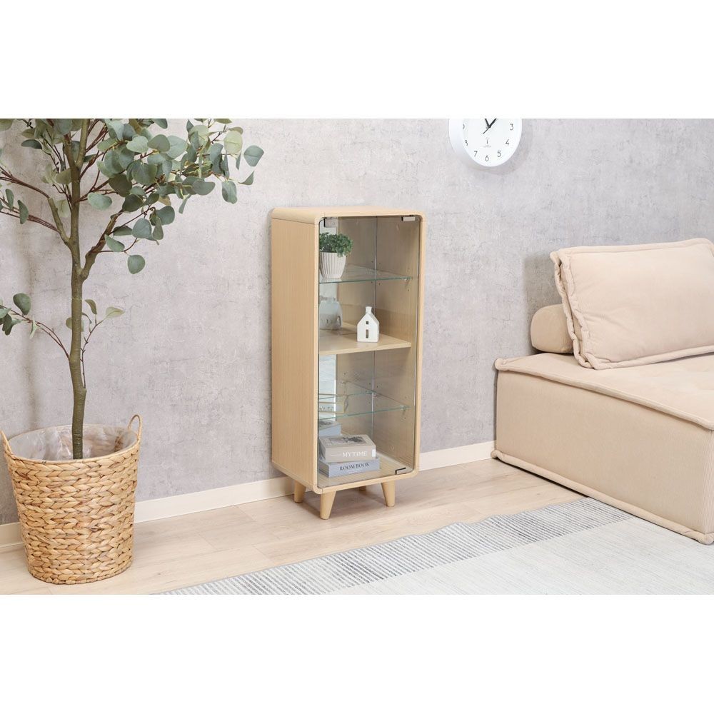 不二貿易 コレクションシェルフ　クレール　ハイ　オークナチュラル【メーカー直送・代引不可】, ナチュラル, 幅360mm&times;奥行265mm&times;高さ890mm