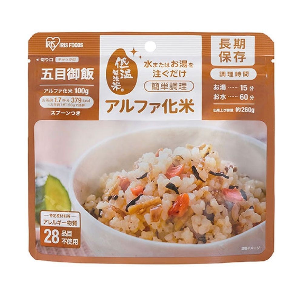 &alpha;化米　五目ご飯　100g, 五目御飯, 100g