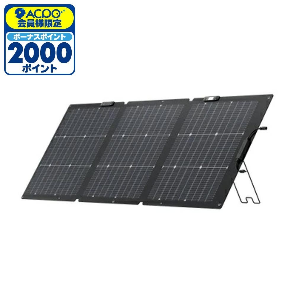 エコフロー EcoFlow 160W 両面ソーラーパネル Gen2 EFSOLAR160W-BIFICIAL, ブラック, 幅615mm&times;奥行1628mm&times;高さ25mm