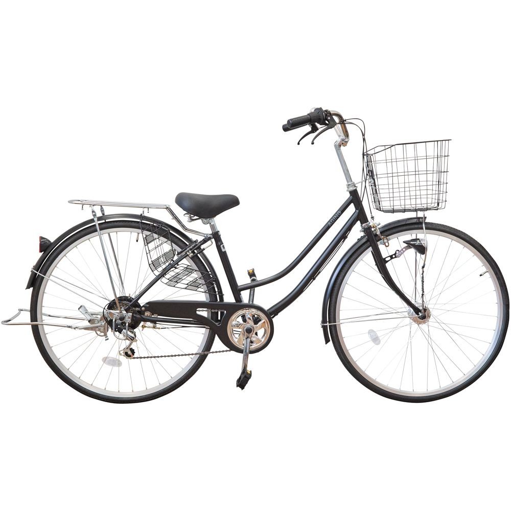 ２７インチ軽快車 外装6段変速　エイジング, マットブラック, 27インチ 外装6段