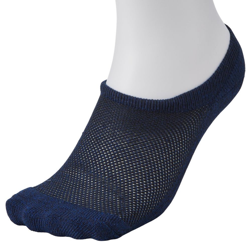 WIZ'A ウィザ 消臭・抗菌　銀イオン６P パイル先丸カバー丈　アソート, 杢柄・アソート, 25.0〜27.0cm