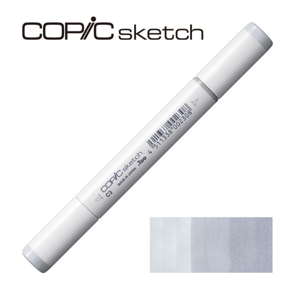 コピックスケッチ C-3 クールグレイ No.3,  C-3 クールグレイ, スケッチ