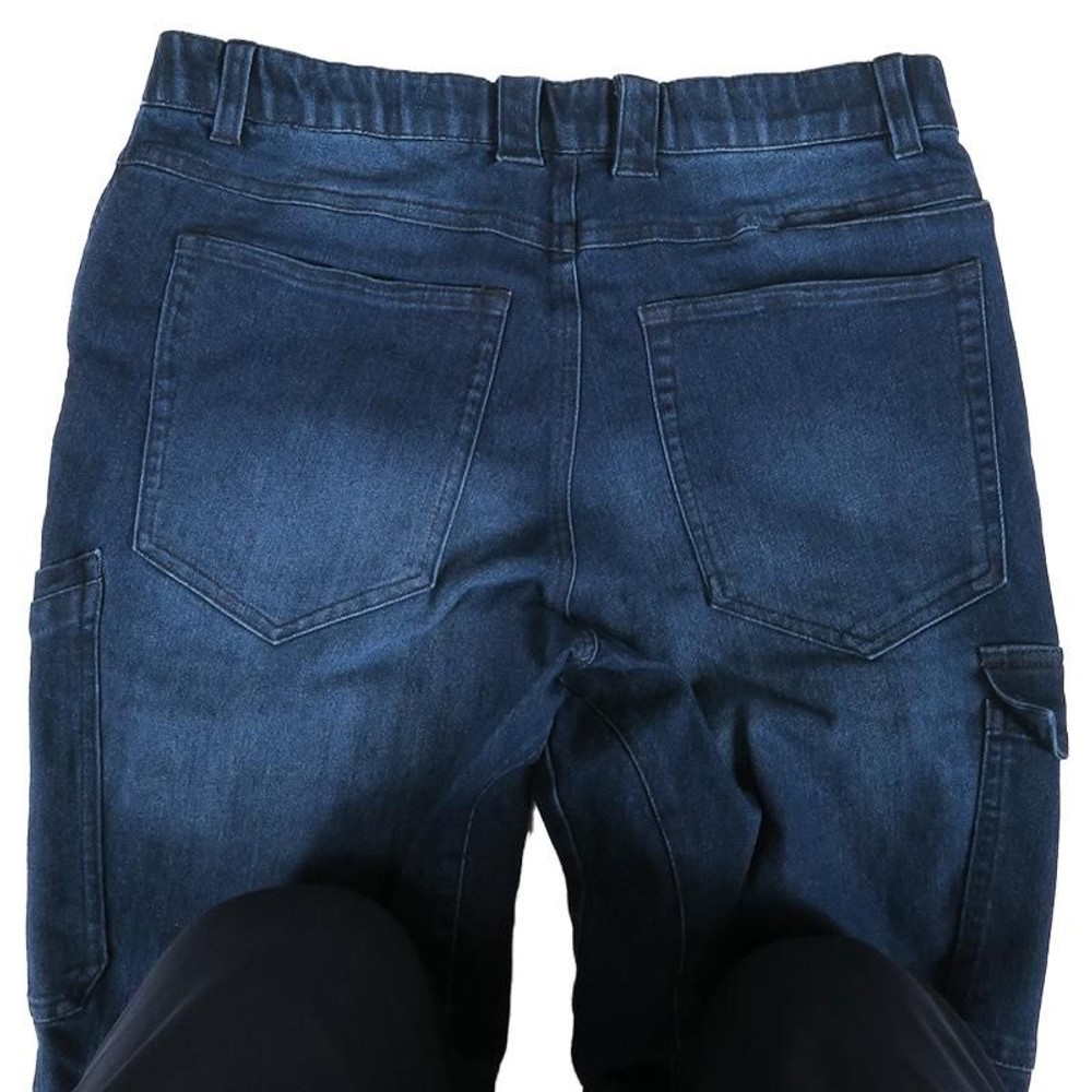 撥水ストレッチジーンズ　股下72cm　インディゴ, インディゴ（LL）, LLサイズ