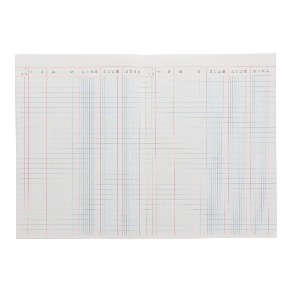 コクヨ　金銭出納帳　ノート式Ｂ5　チｰ15, 3色刷, B5