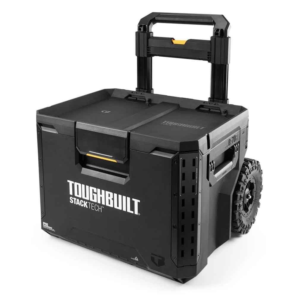 【数量限定】TOUGHBUILT（タフビルト）STACK TECH(スタックテック) 　ウィールツールボックス70, ブラック, TB-B1-B-70R