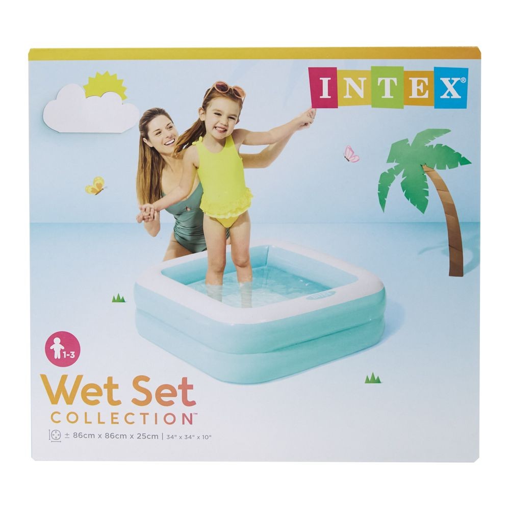 ＩＮＴＥＸ（インテックス）プレイボックスプール※色指定不可　Ｕ５７１００, 水色, 86cm&times;86cm&times;25cm