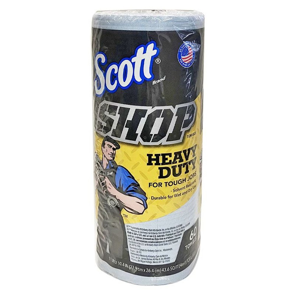 ＳＣＯＴＴ　プロショップタオル　紙ウエス　６０カット　６５７１０, ブルー, 60カット