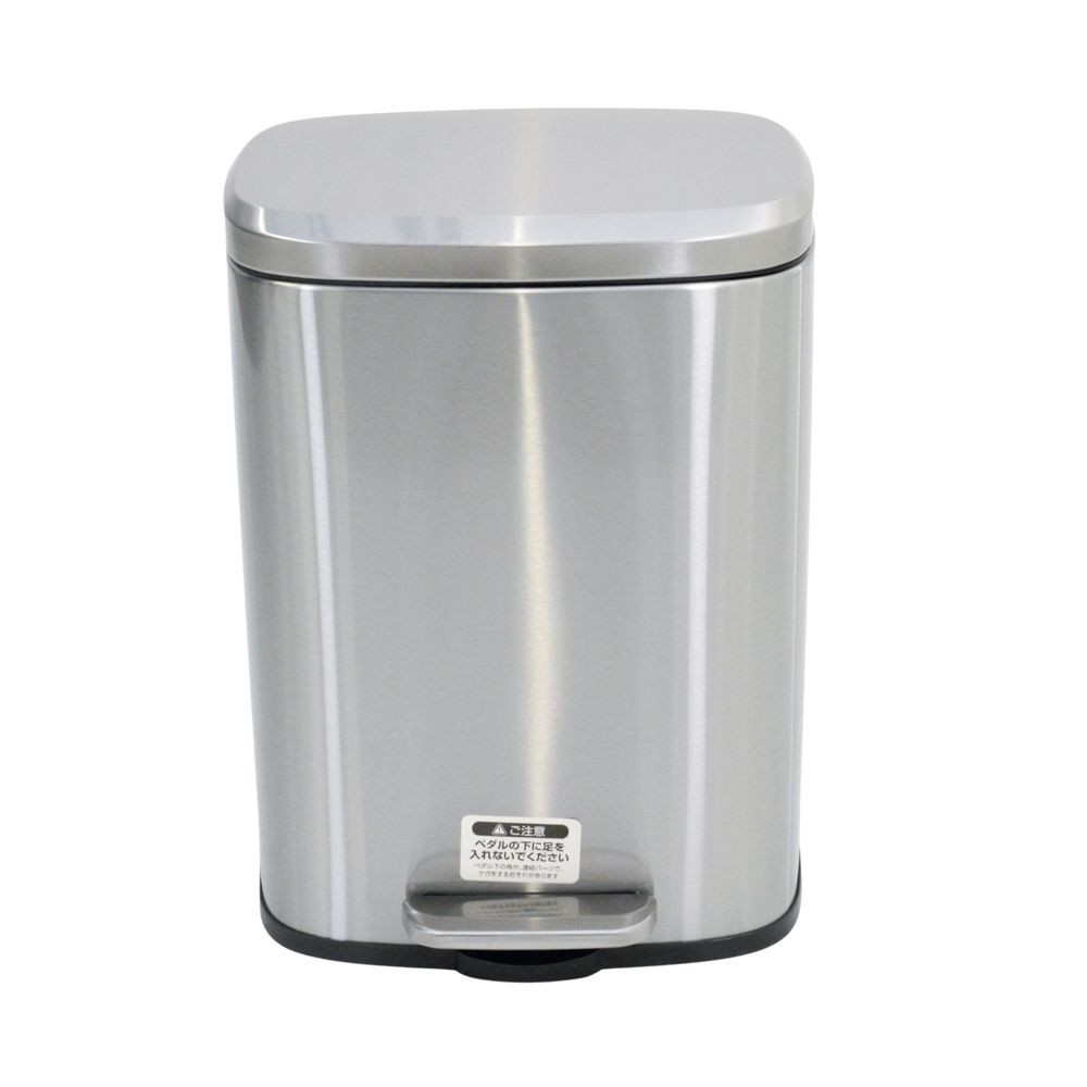 ステンレスペダルペール　ワイド型, ステンレス（17L）, 12L