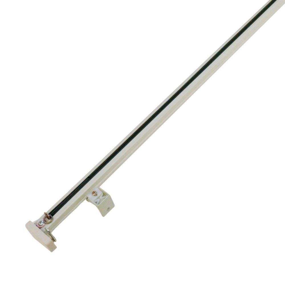 伸縮角型カーテンレール　４．０ｍ用シングル, 木目ホワイト, 4.0ｍ用シングル