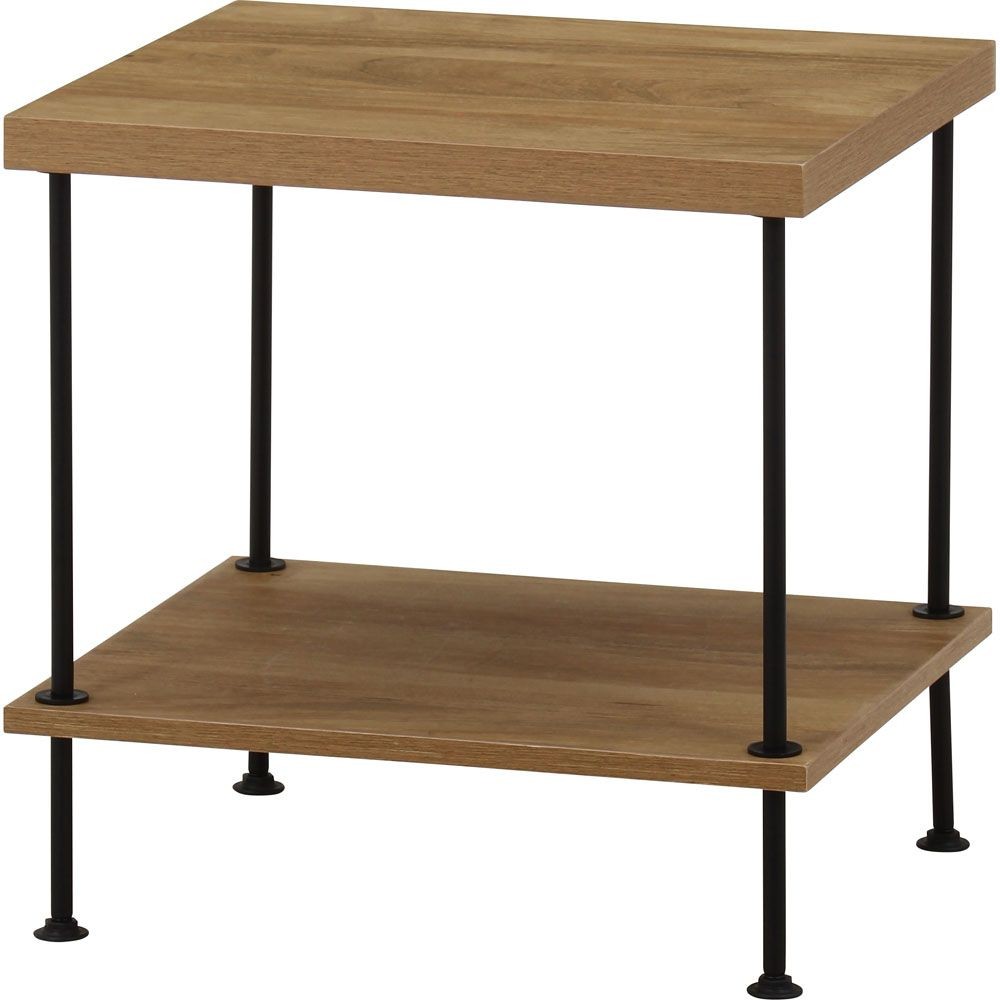 不二貿易 ＥＺＢＯツイストロック　サイドテーブル　ＯＡＫ　ＮＡ【メーカー直送・代引不可】, ナチュラル, 幅470mm&times;奥行400mm&times;高さ480mm