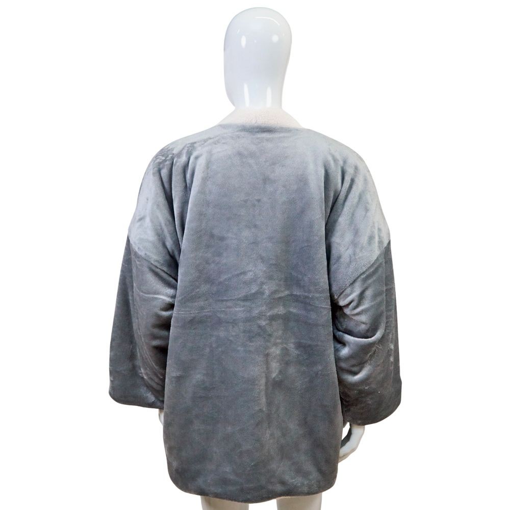 WIZ'A　ウィザ　毛布のようなはんてん　大きめ　グレー, グレー, 大きめ