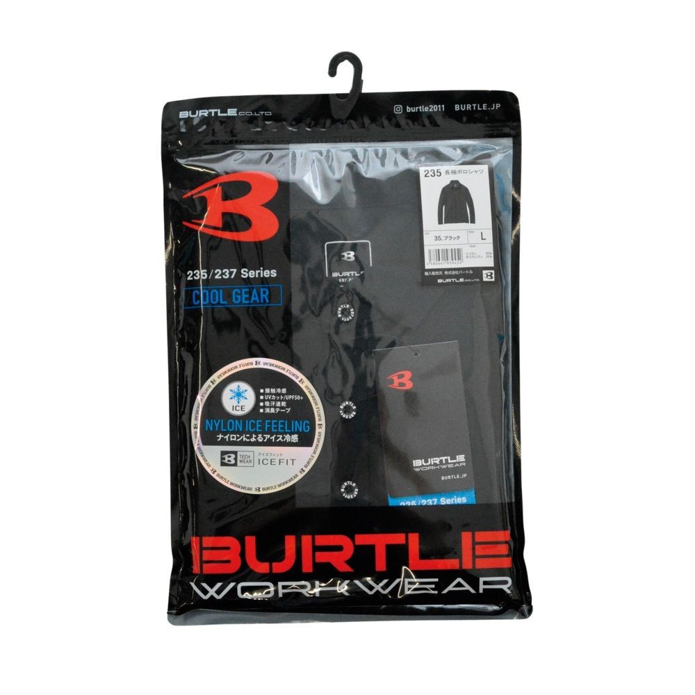 BURTLE（バートル） 235 長袖シャツ, ホワイト, Mサイズ