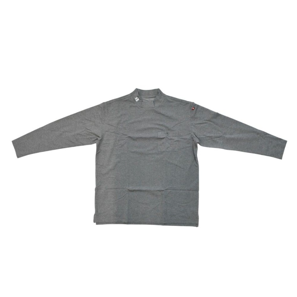 655 モックネックロングＴシャツ, カモフラブラック, Mサイズ