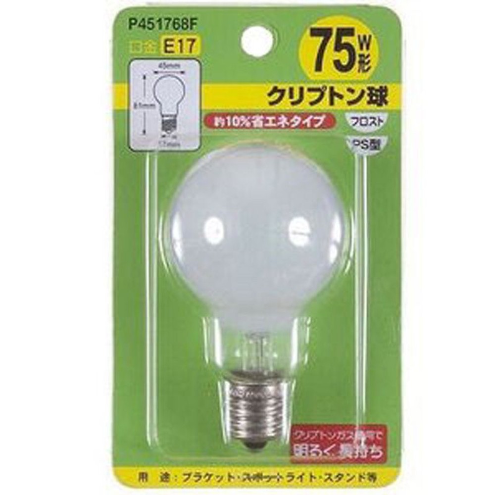 ヤザワ　クリプトン75Ｗ, その他カラー１, E17 75W