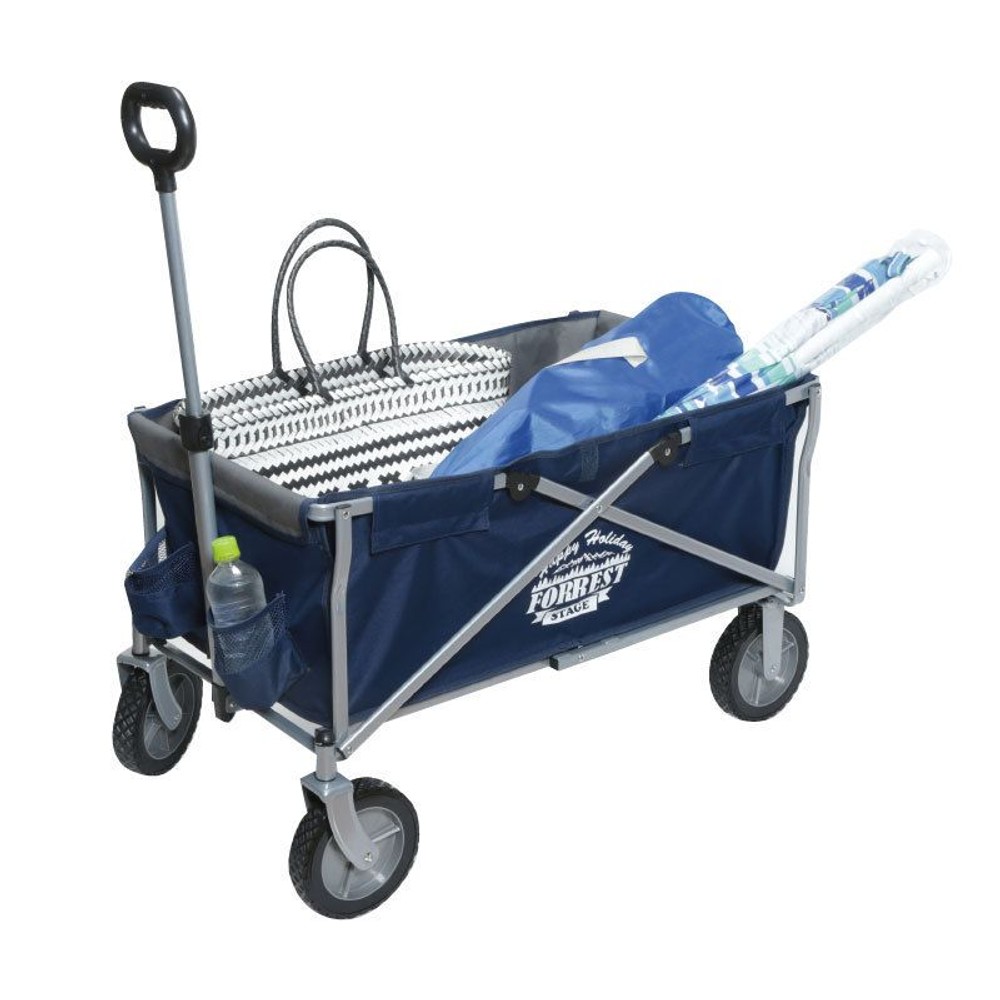 折畳み4輪レジャーワゴン ネイビー, ネイビー, 長さ940×幅515x高さ540mm