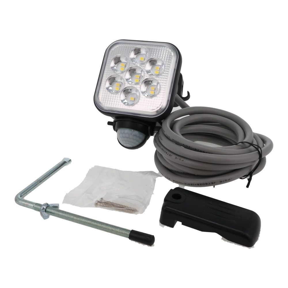 １１Ｗ×１灯　フリーアーム式ＬＥＤセンサーライト　コンセント式　ＬＡＬー１０１１, ブラック, LAL-1011