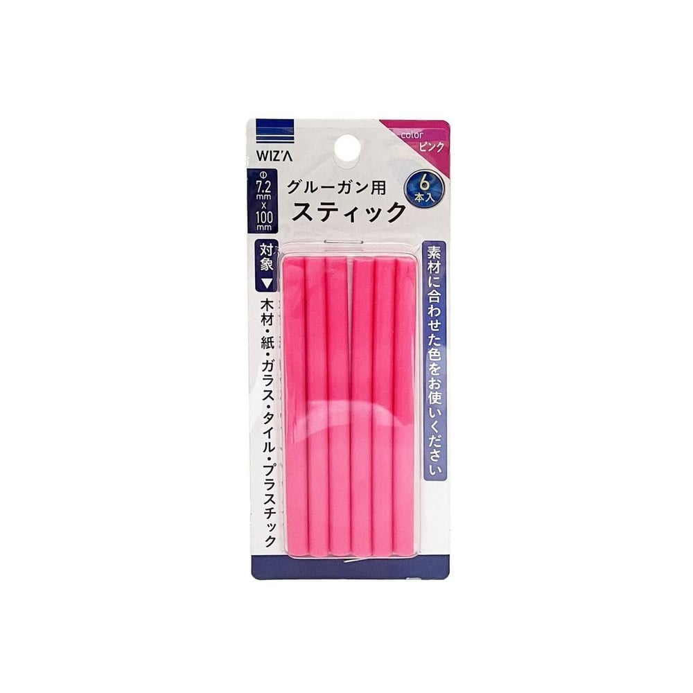 WIZ'A ウィザ グルーガン用スティック 6本入り ピンク, ピンク, 6本入り