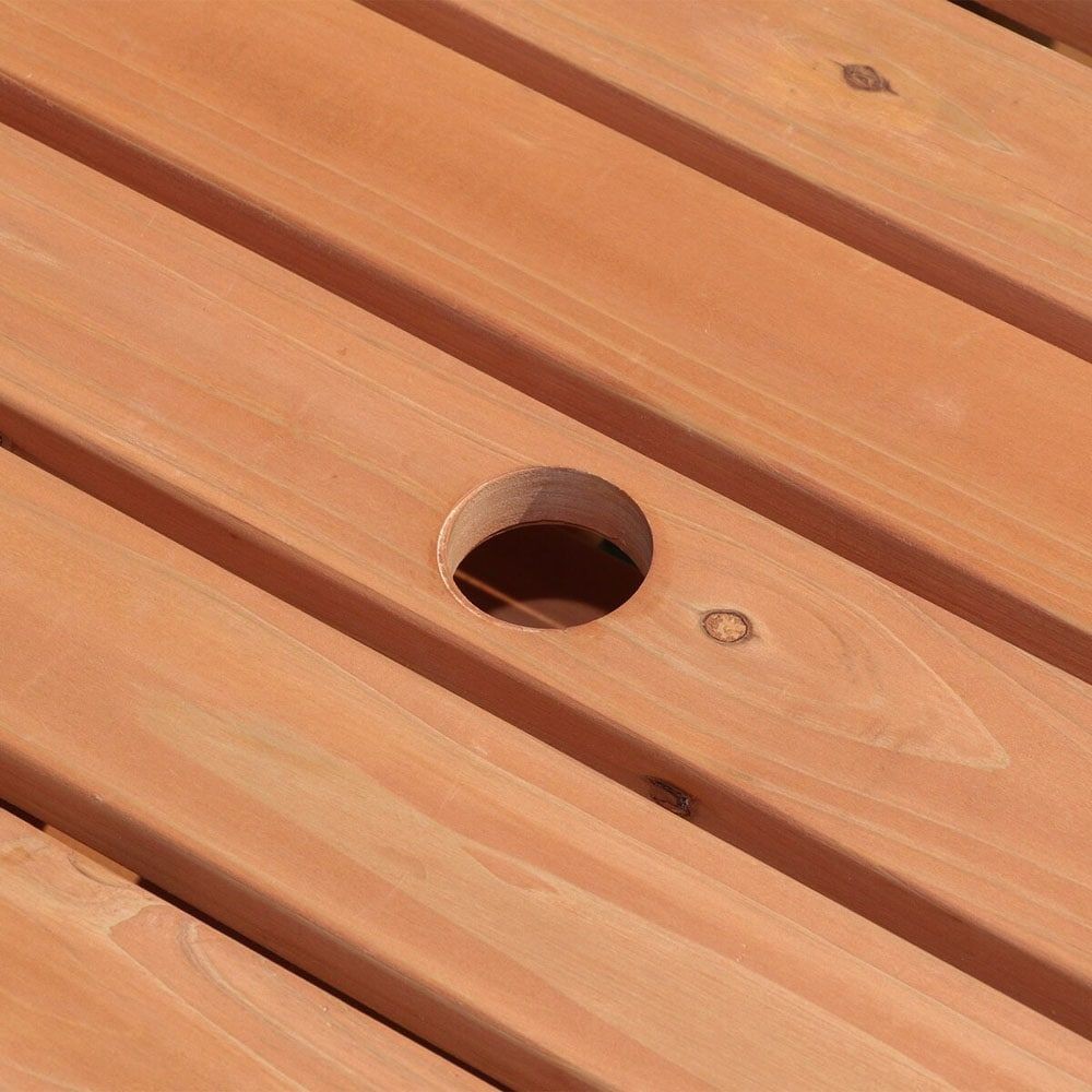 杉材 ＢＢＱテーブル＆ベンチセット　ミニ　コンロスペース付【メーカー直送・代引不可】, 杉材, ミニ