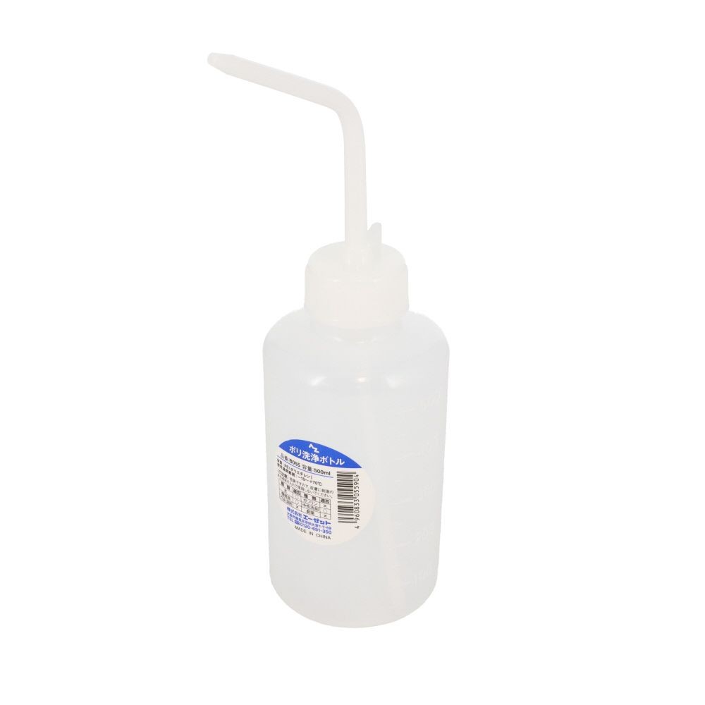 AZ ポリエチレン洗浄ボトル 500ml, 半透明, 500ml