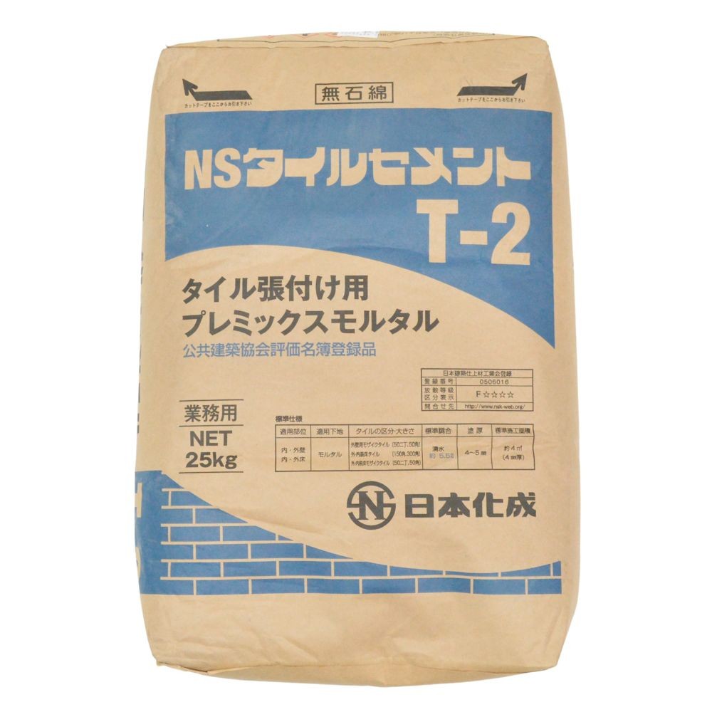 日本化成　ＮＳタイルセメント　２５Ｋｇ　灰色　関東, グレー, 25kg