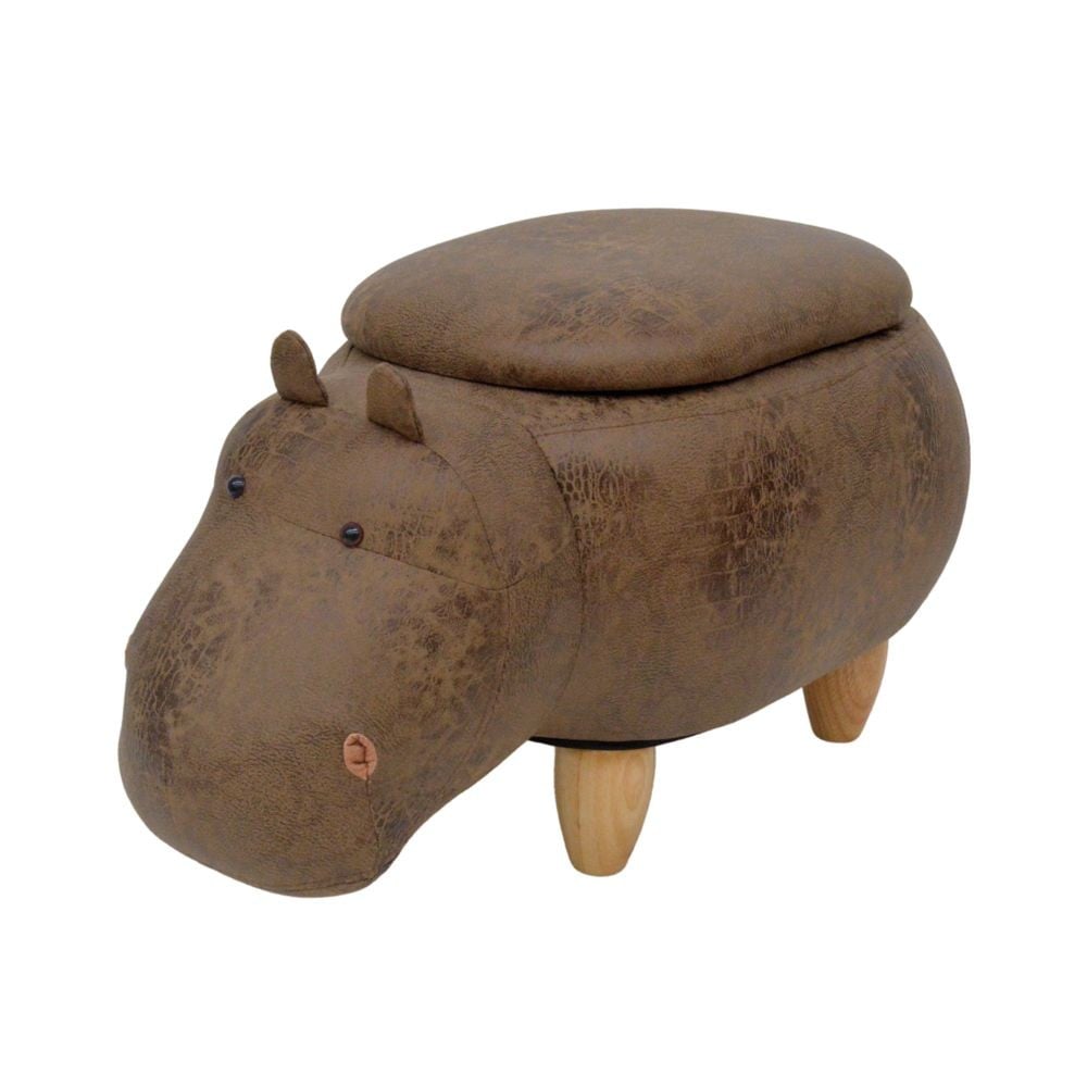 動物スツール収納付　カバ, カバ, 約34&times;67&times;36cm