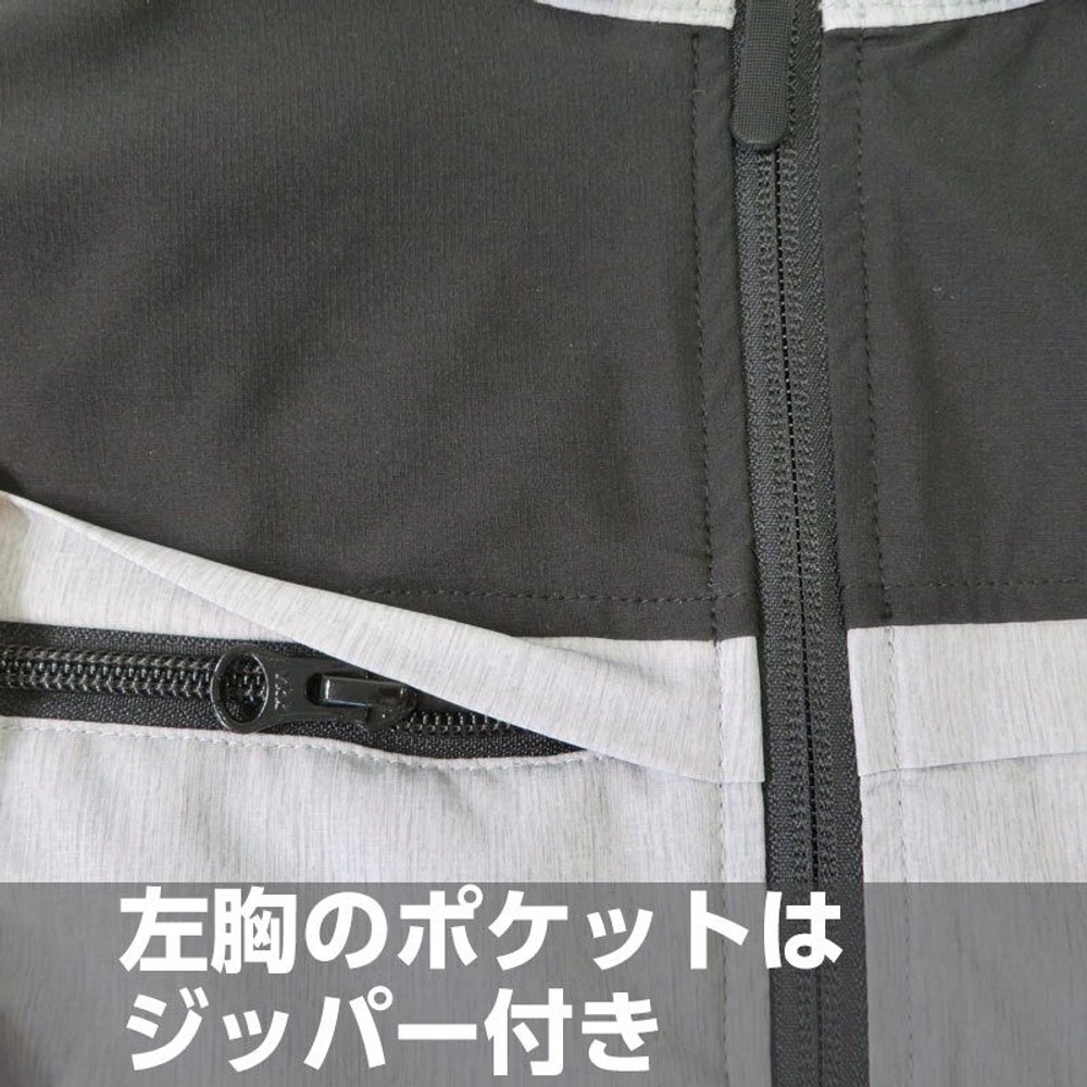破れにくい生地を使った空調ウェア　長袖　グレー, グレー（5L), Sサイズ