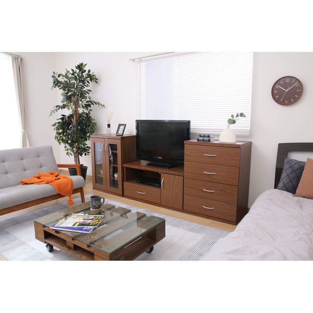 不二貿易 ラルゴ　チェスト　オークＢＲ【メーカー直送・代引不可】, ブラウン, 幅600mm&times;奥行415mm&times;高さ800mm