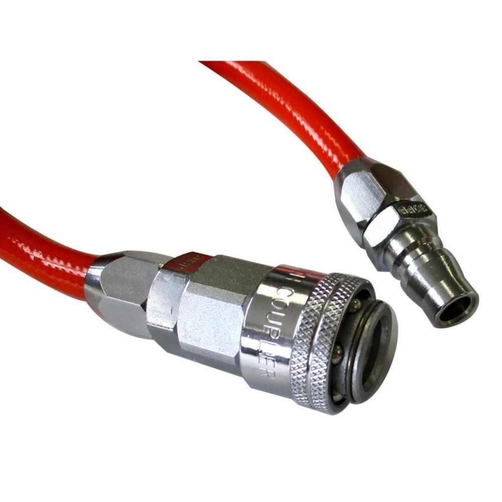 GREATTOOL エアーホース ワンタッチタイプ 内径6.5mm&times;外径10mm 30m GT6510-30, 赤, 30m