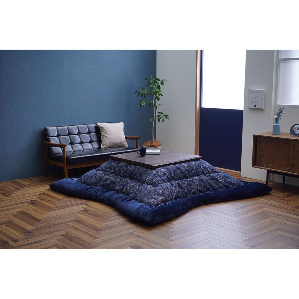 日本製ボリュームこたつ布団  ブラン  ネイビー色【メーカー直送・代引不可】