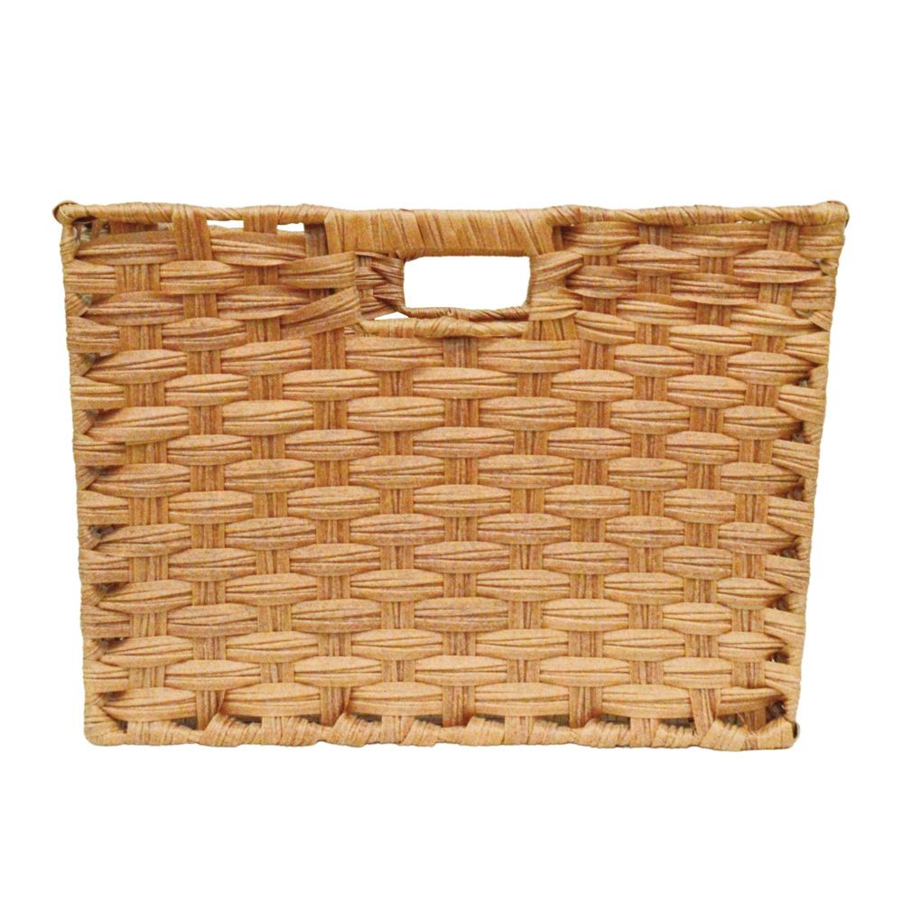 メイズ風バスケット　角型　ベージュ, ベージュ, 角型