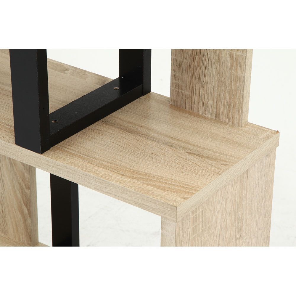 不二貿易 Ｓ字ディスプレイラック　４段　オーク【メーカー直送・代引不可】, オーク, 幅590mm×奥行235mm×高さ1385mm