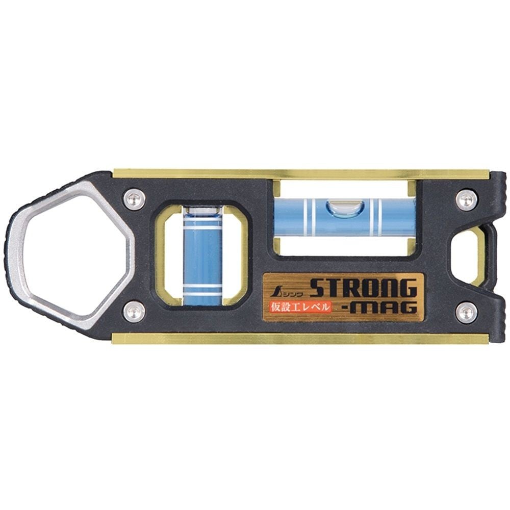 仮設工レベル STRONG-MAG100mm ゴールド マグネット付, 73482, 100mm
