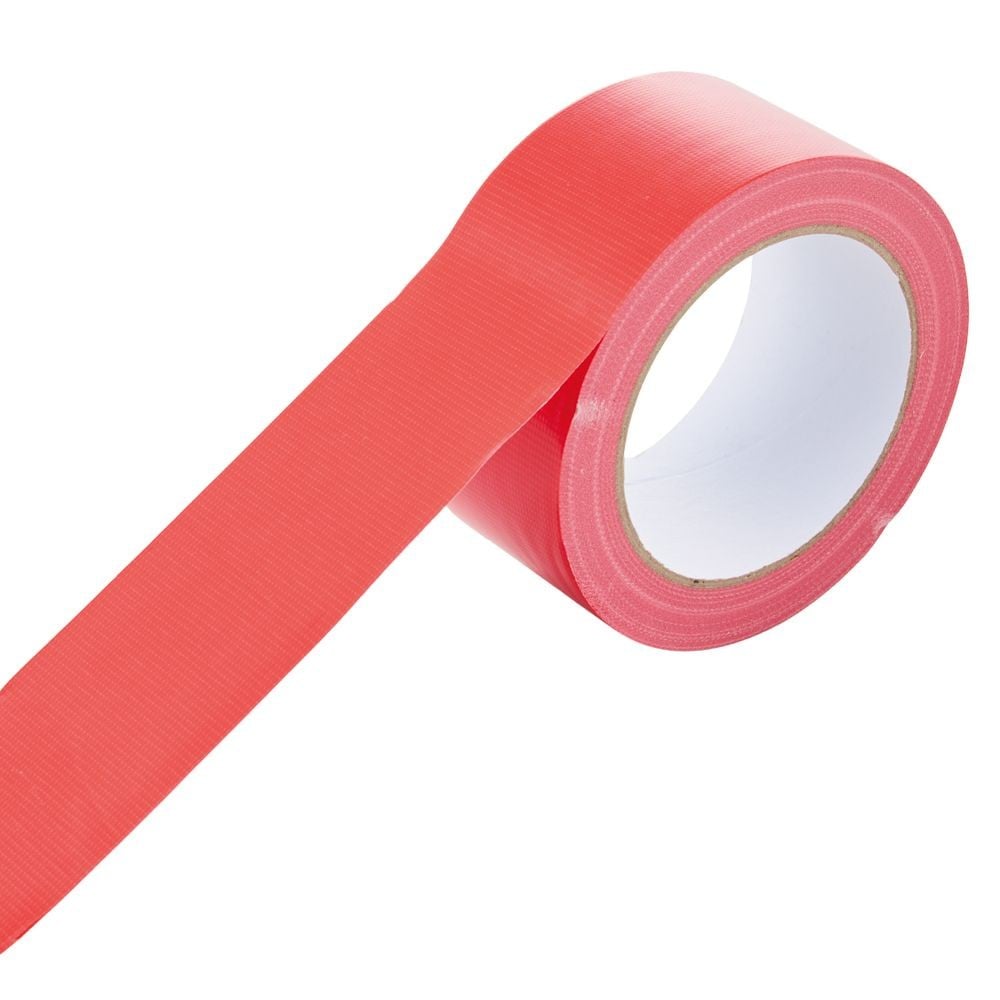 WIZ'A ウィザ　梱包用カラー布テープ赤（約）幅50mm&times;長さ25m, 赤, 50mm&times;25m