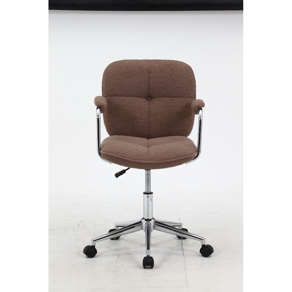 不二貿易 オフィスチェア　ルル　ＢＲ【メーカー直送・代引不可】, ブラウン, 幅550mm&times;奥行670mm&times;高さmm