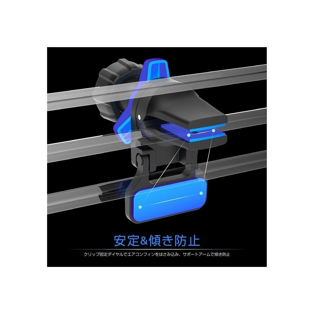 カシムラ MagSafe対応 マグネットワイヤレス充電器 エアコン取付 ロングアーム KW-47, ブラック, KW-47