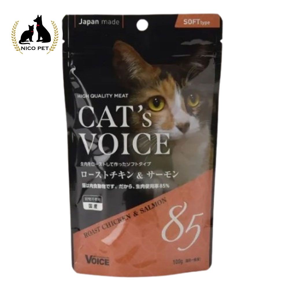 ヴォイス ローストチキン&サーモン 100g, サーモン, 100g