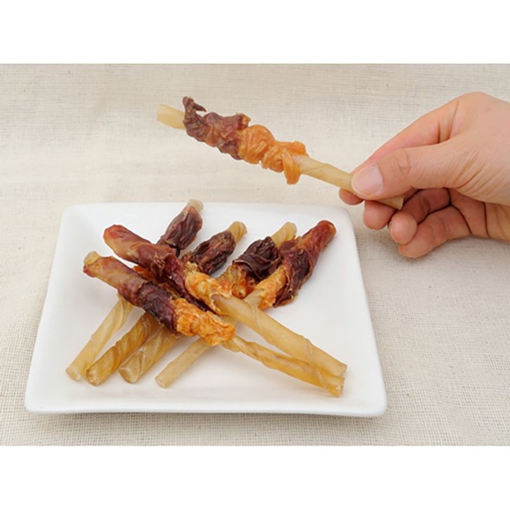 ヤマヒサ　ササミ＋ＭＯＧＵハードダブル巻きガム　36本入, ブラウン, 36本入り