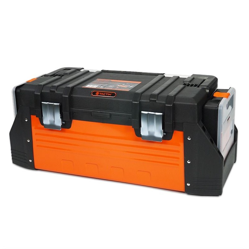 パーツケース付ツールボックス, 黒/オレンジ, 320324