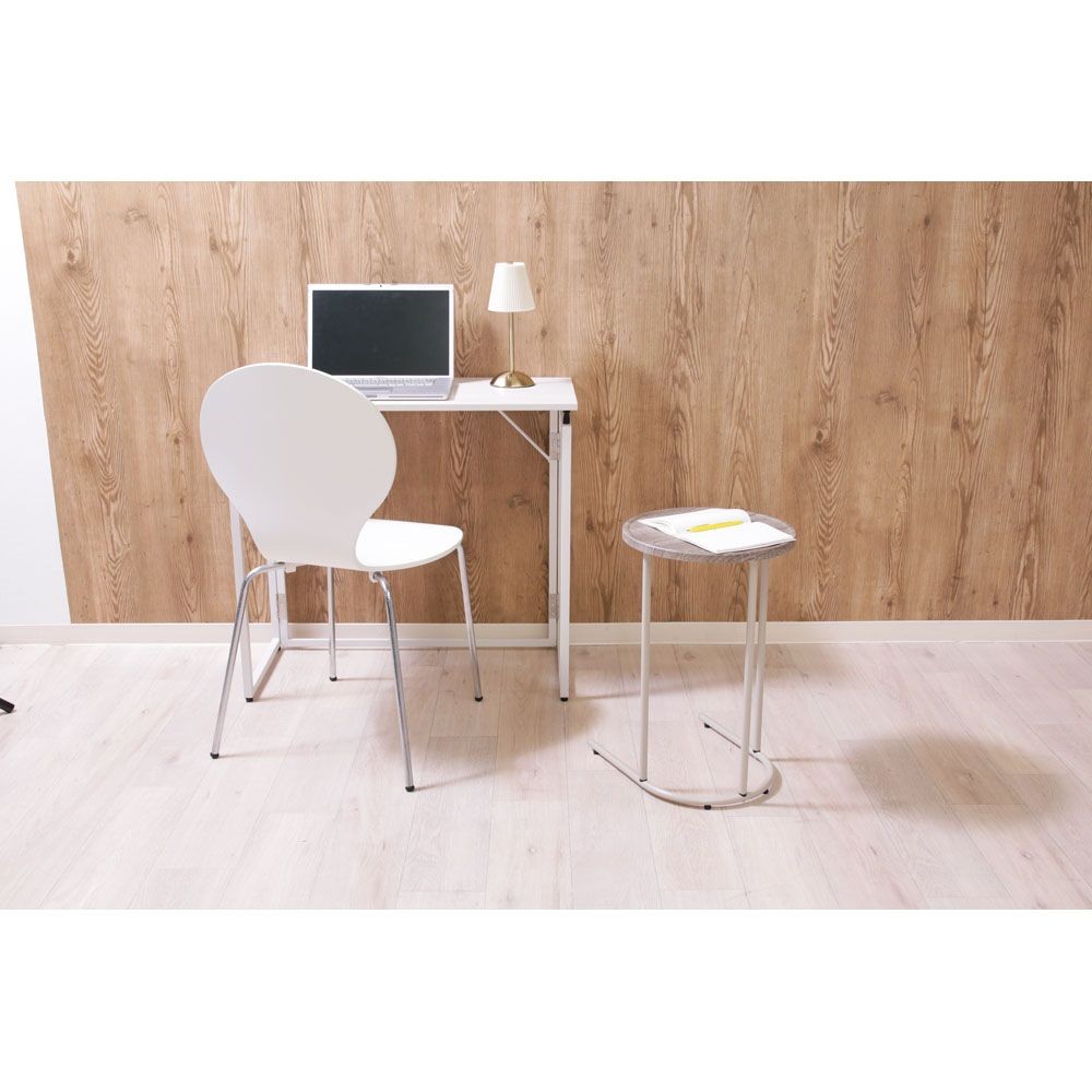 不二貿易 Ｃｈａｍｉｌｌ　サイドテーブル　グレージュ【メーカー直送・代引不可】, グレージュ, 幅340mm&times;奥行388mm&times;高さ535mm