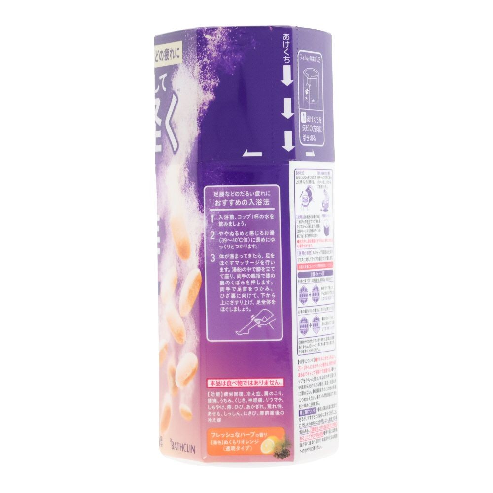 きき湯　ファインヒート　ほぐしオフ　ボトル　４００ｇ, ぬくもりオレンジ(透明タイプ), 400g