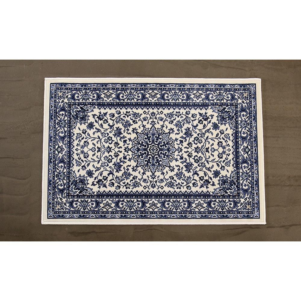 洗える・すべりにくい・抗菌防臭・床暖房対応 60&times;90cm 国産モケットマット SNM ブルー, ブルー, 60&times;90cm